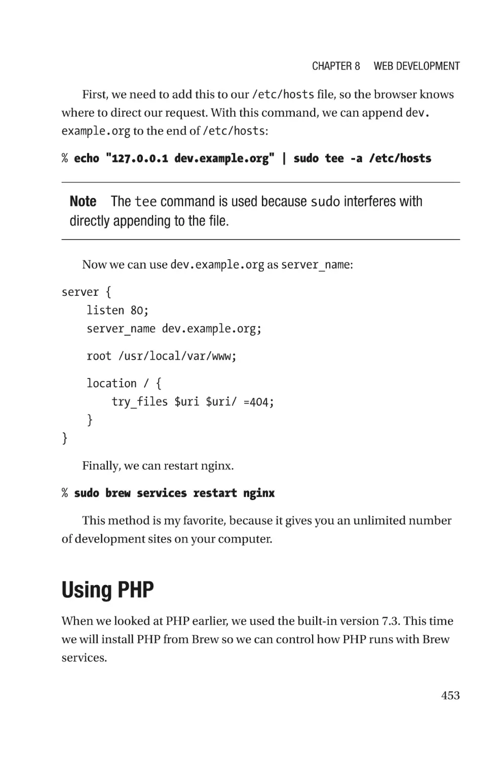 Using PHP