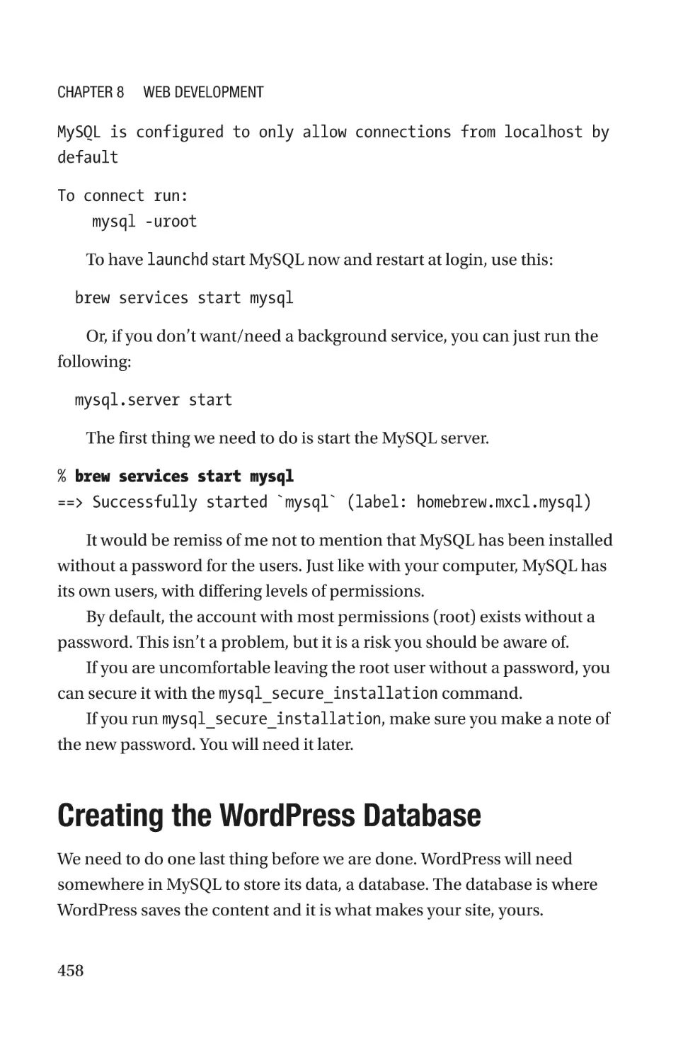 Creating the WordPress Database