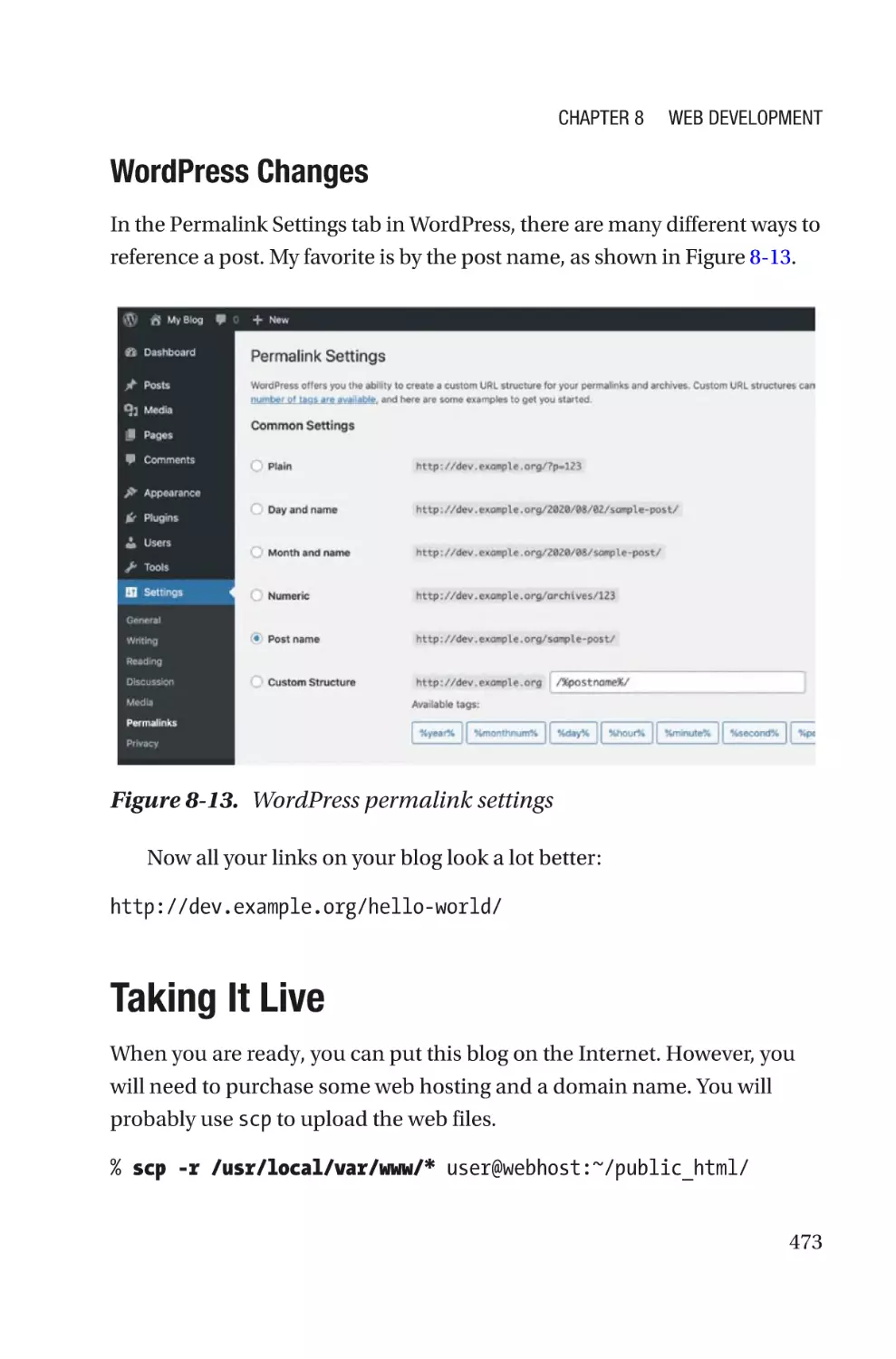 WordPress Changes
Taking It Live