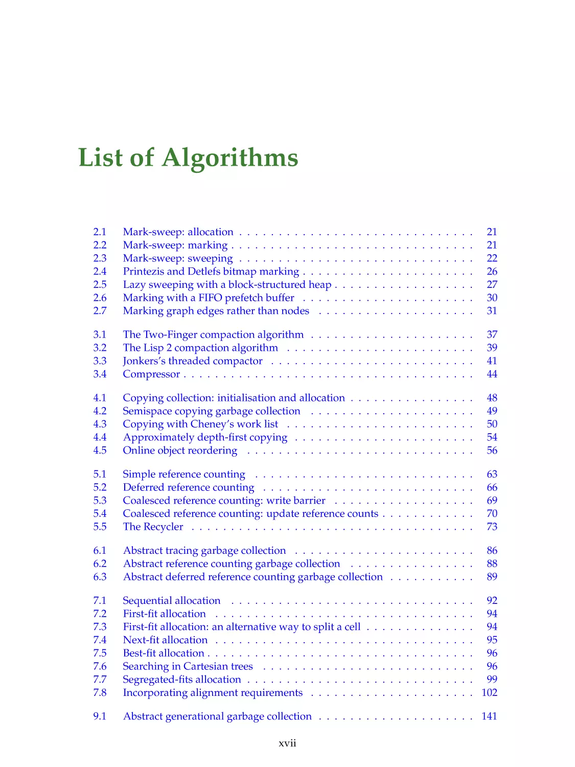 List of Algorithms