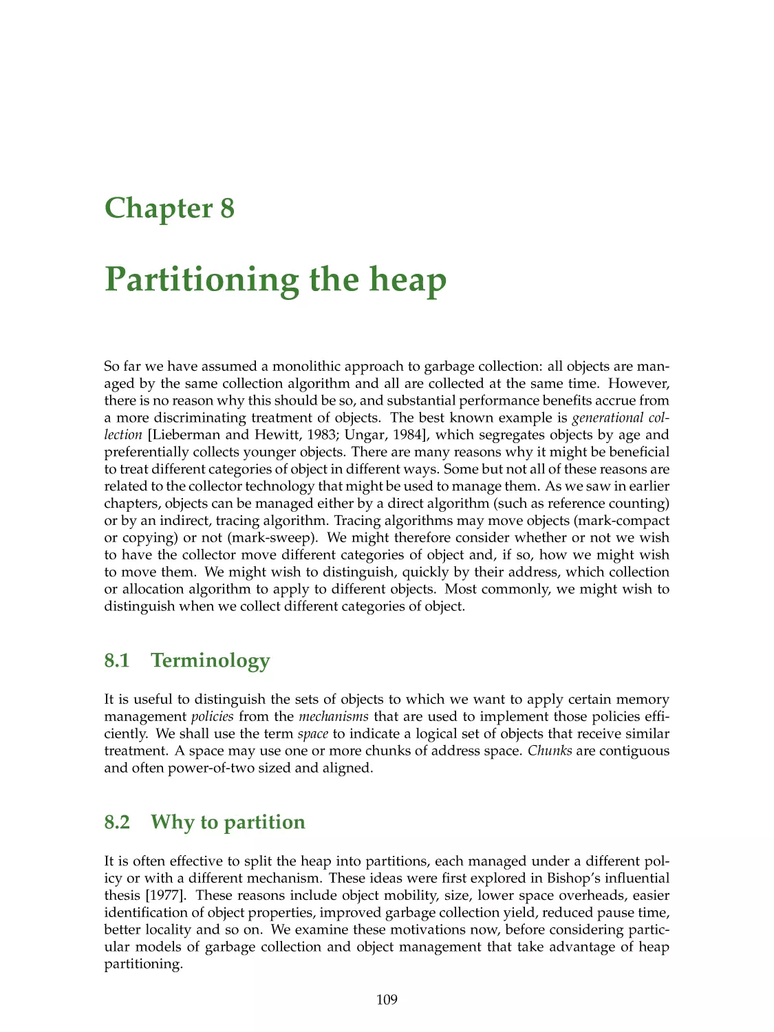 8. Partitioning the heap
8.1. Terminology
8.2. Why to partition