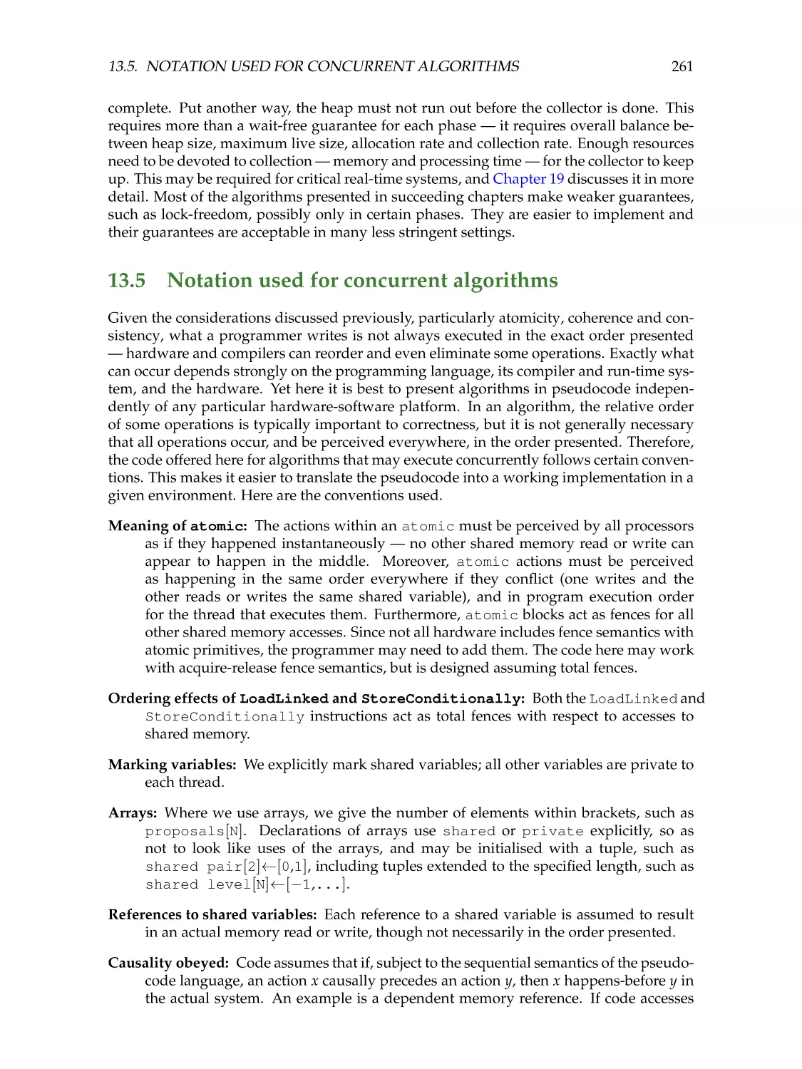 13.5. Notation used for concurrent algorithms