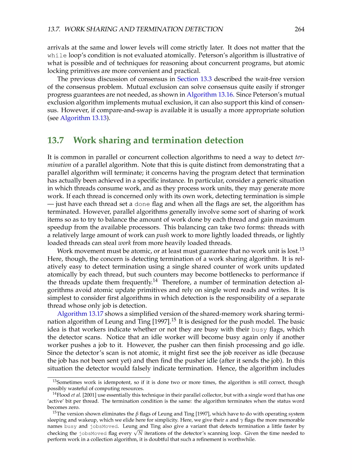 13.7. Work sharing and termination detection