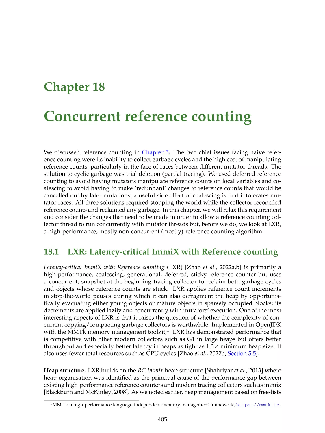 18. Concurrent reference counting
18.1. LXR