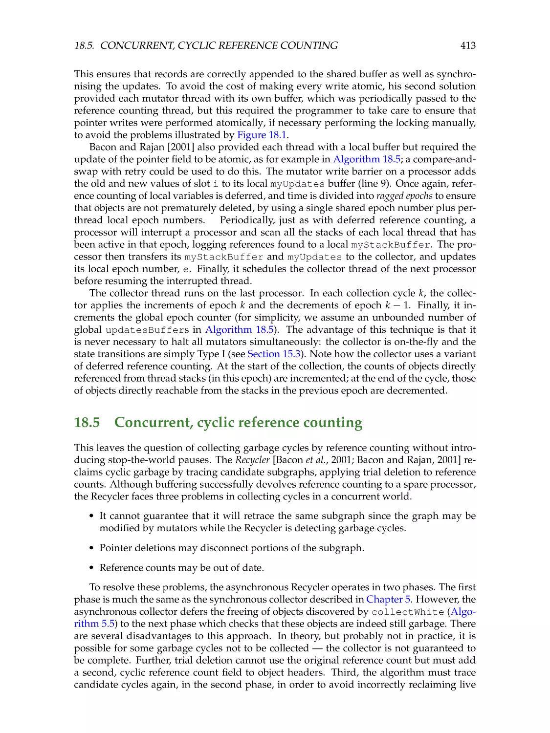 18.5. Concurrent, cyclic reference counting