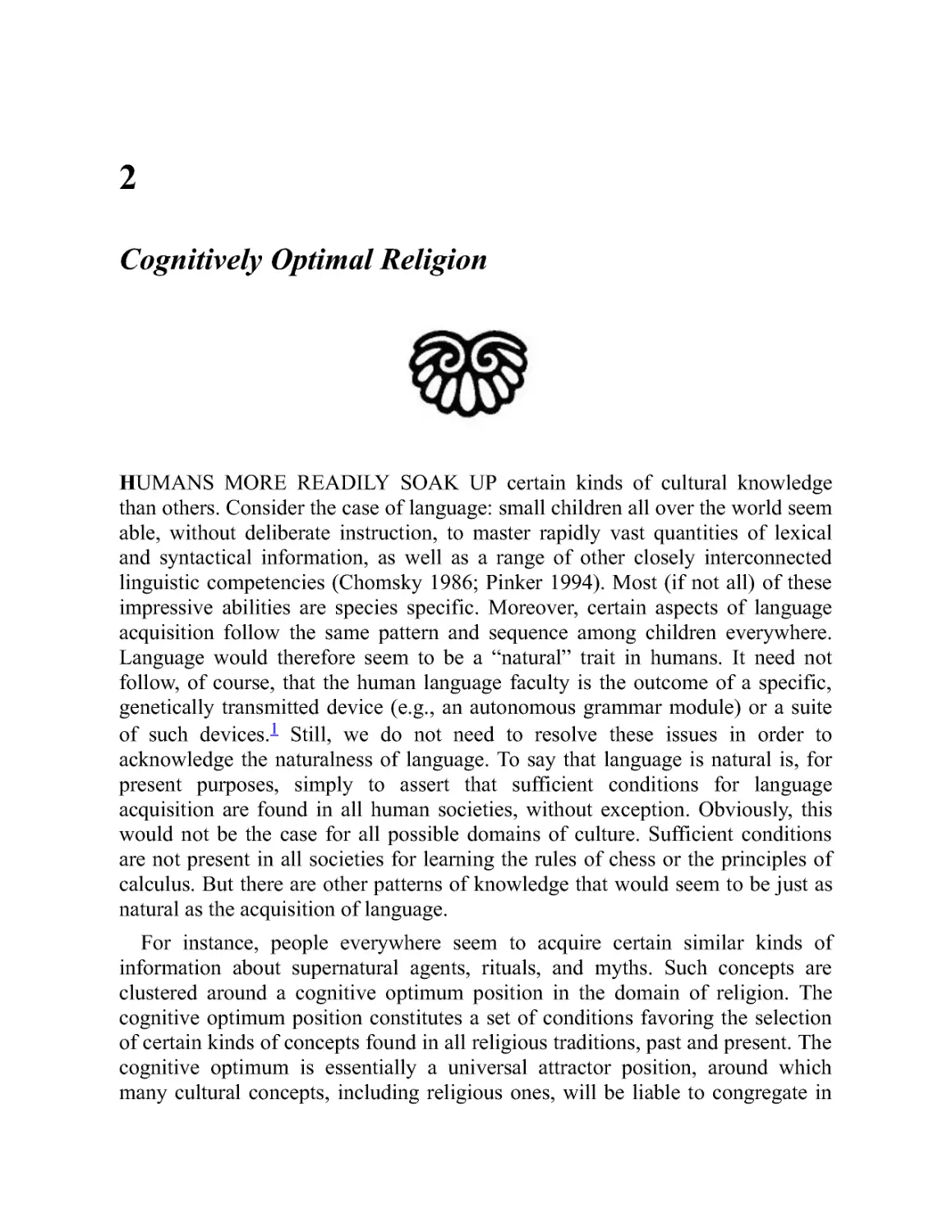 2 - Cognitively Optimal Religion