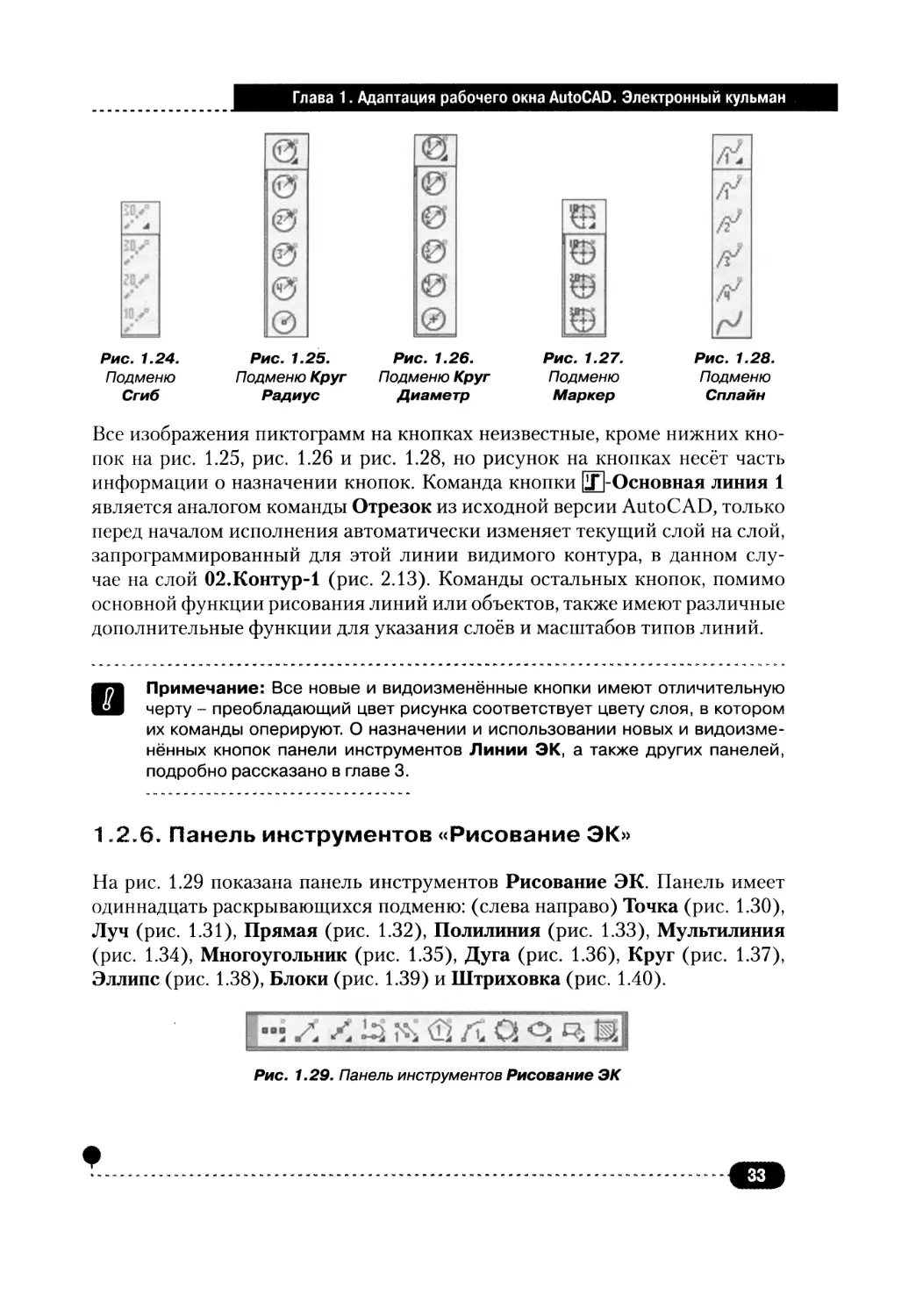 1.2.6. Панель инструментов «Рисование ЭК»