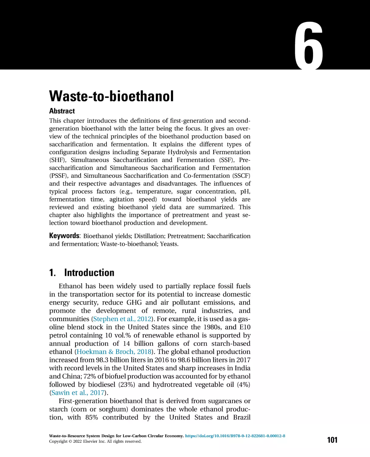 6 - Waste-to-bioethanol
1. Introduction