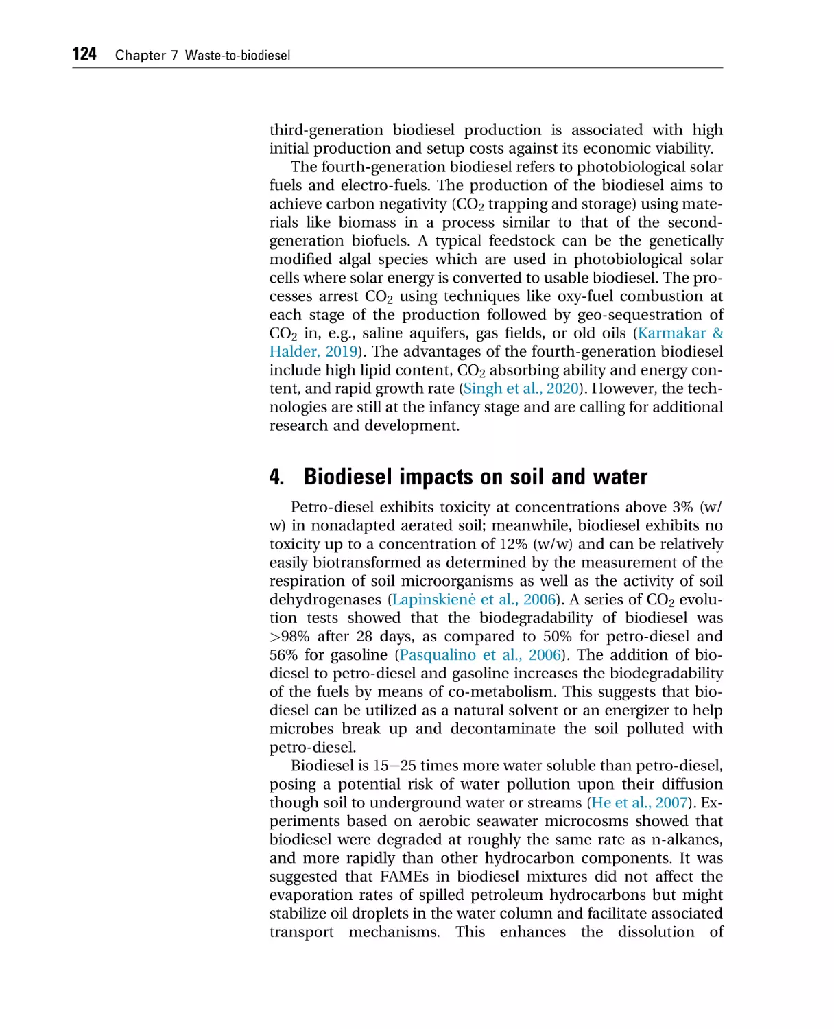 4. Biodiesel impacts on soil and water
