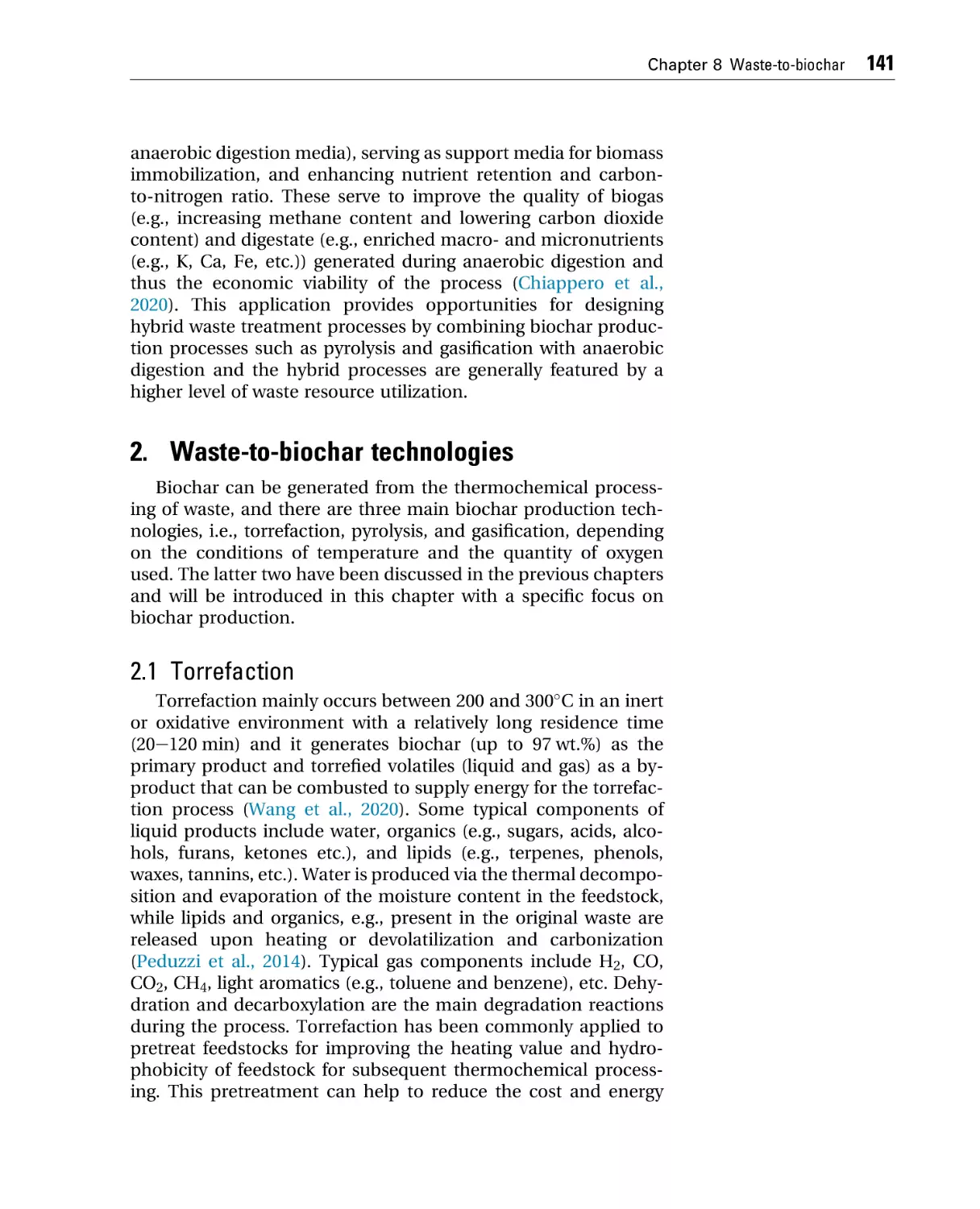 2. Waste-to-biochar technologies
2.1 Torrefaction