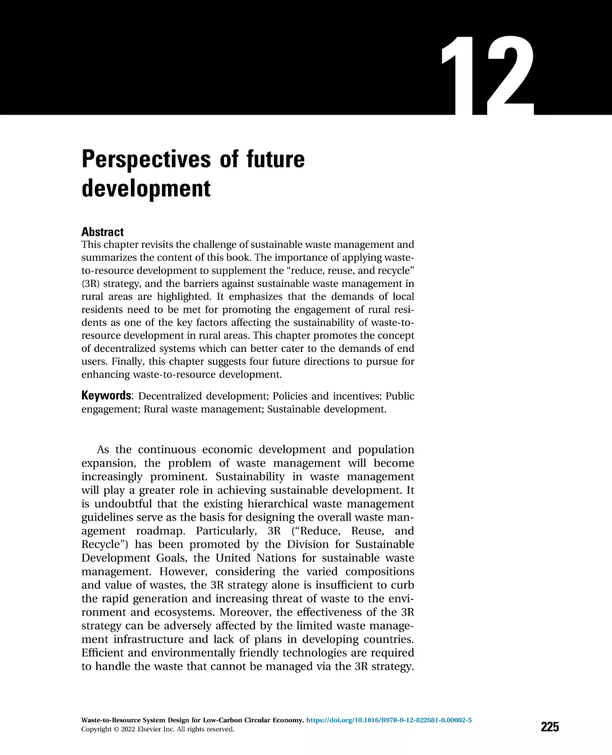 12 - Perspectives of future development