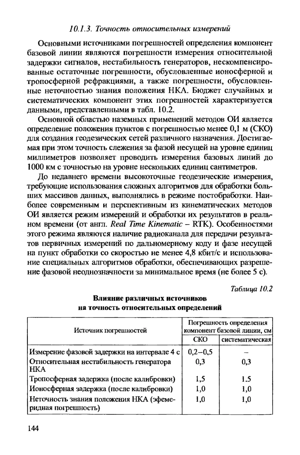 10.1.3. Точность относительных измерений