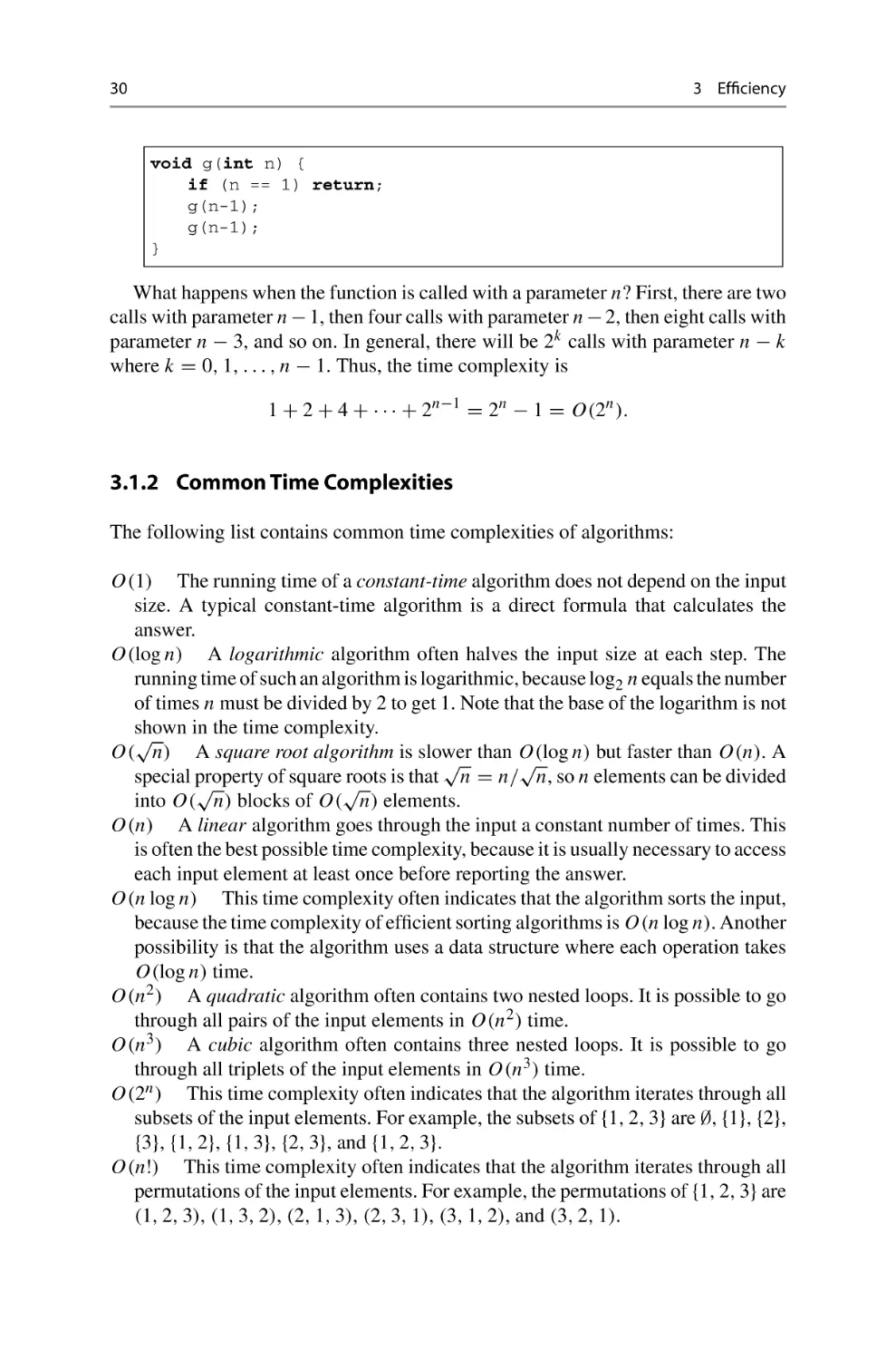 3.1.2 Common Time Complexities