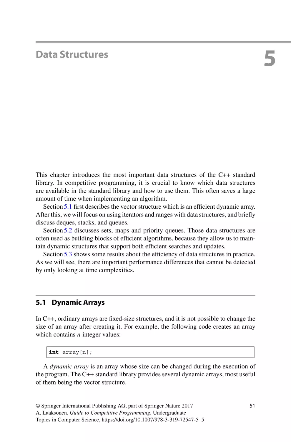 5 Data Structures
5.1 Dynamic Arrays