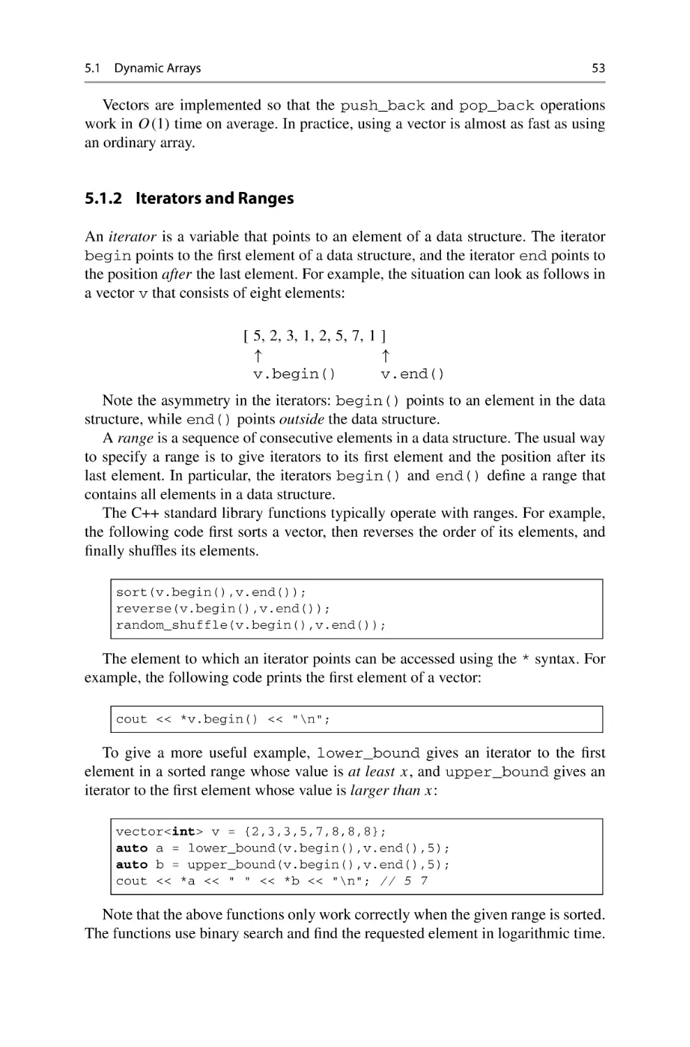 5.1.2 Iterators and Ranges