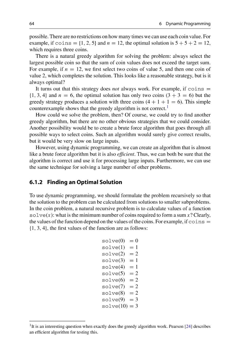 6.1.2 Finding an Optimal Solution