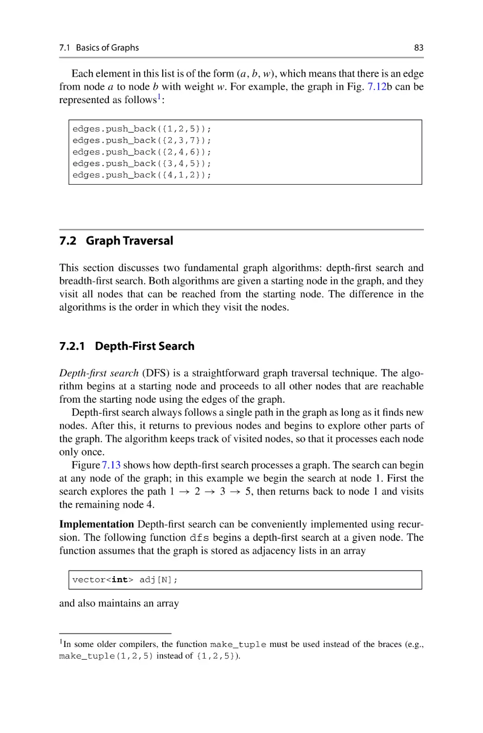 7.2 Graph Traversal
7.2.1 Depth-First Search