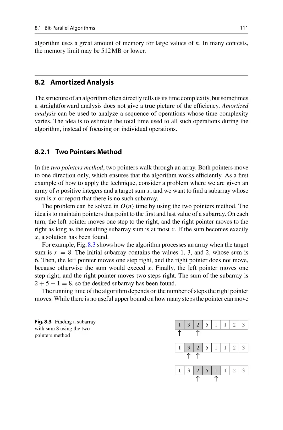 8.2 Amortized Analysis
8.2.1 Two Pointers Method