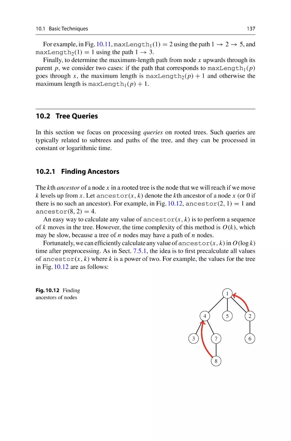 10.2 Tree Queries
10.2.1 Finding Ancestors