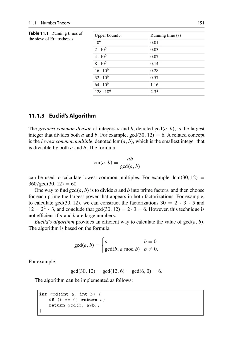 11.1.3 Euclid's Algorithm