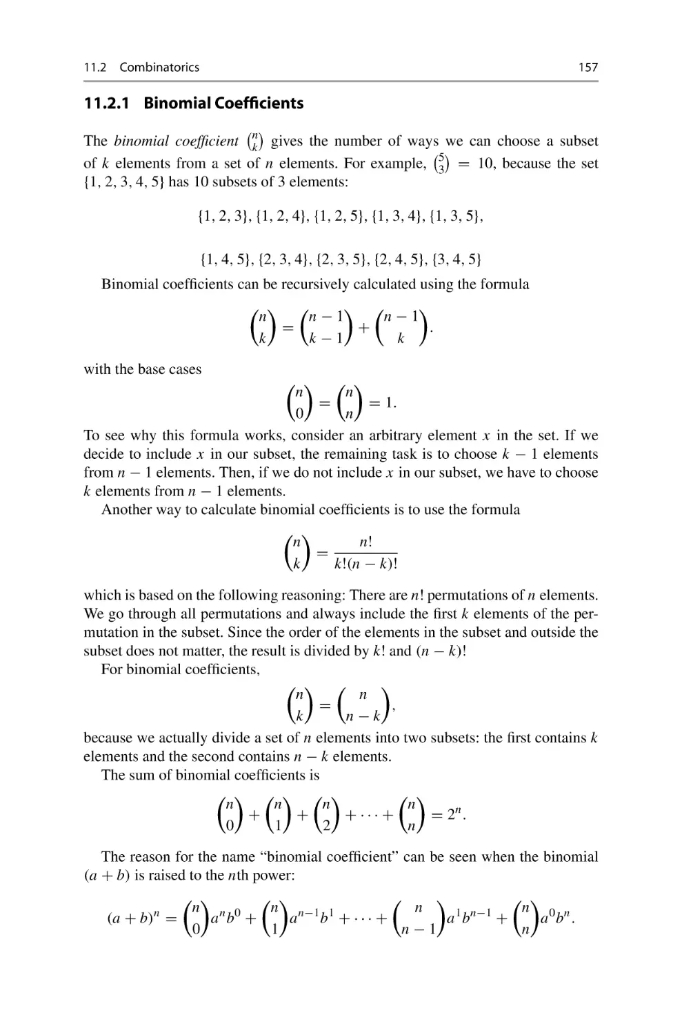 11.2.1 Binomial Coefficients