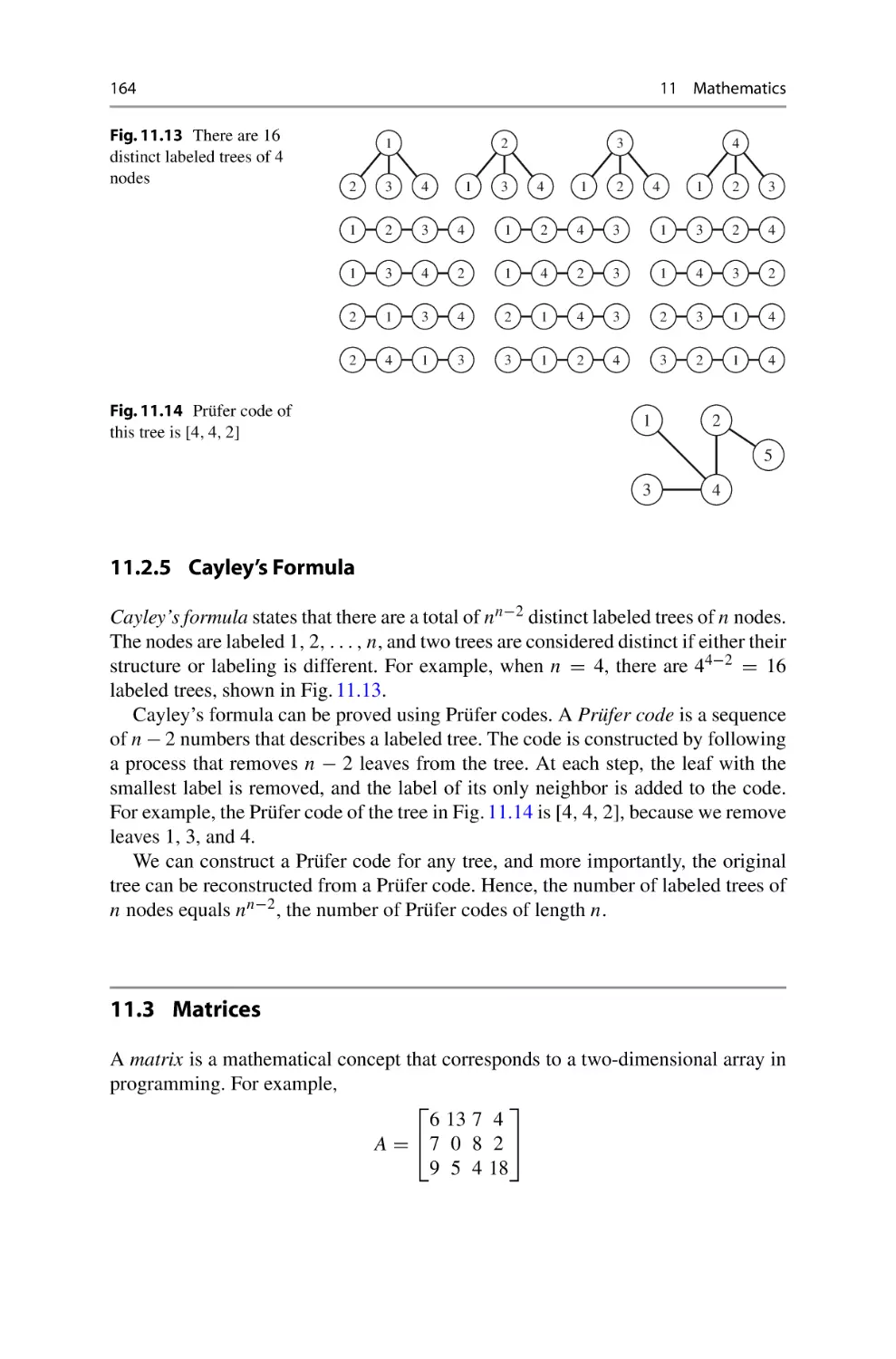 11.2.5 Cayley's Formula
11.3 Matrices