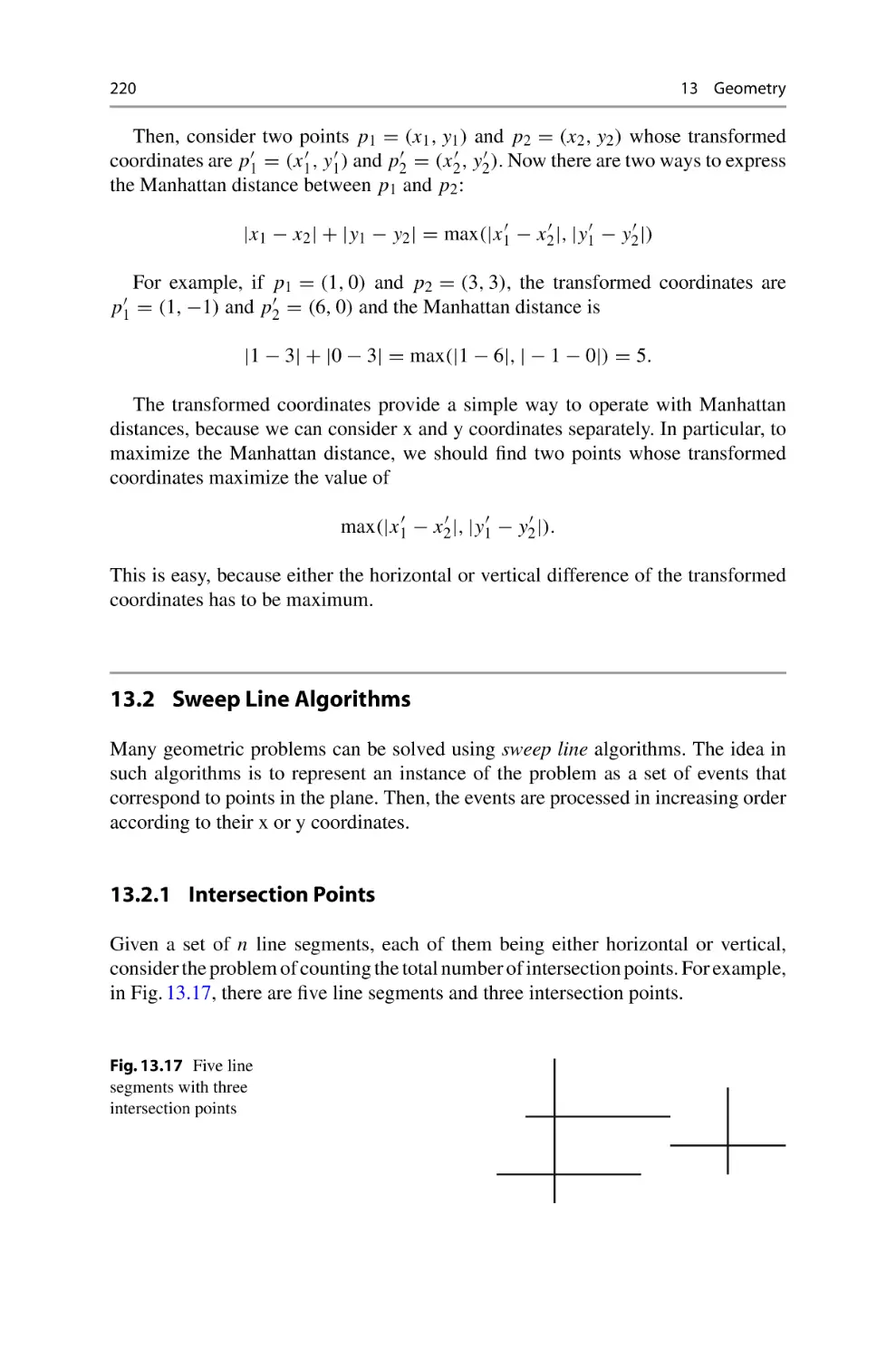 13.2 Sweep Line Algorithms
13.2.1 Intersection Points