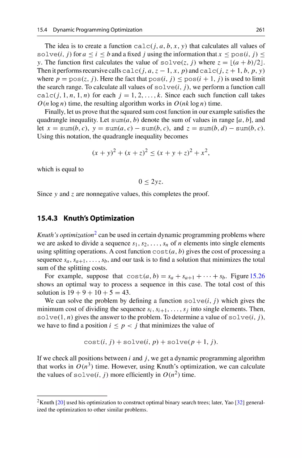 15.4.3 Knuth's Optimization