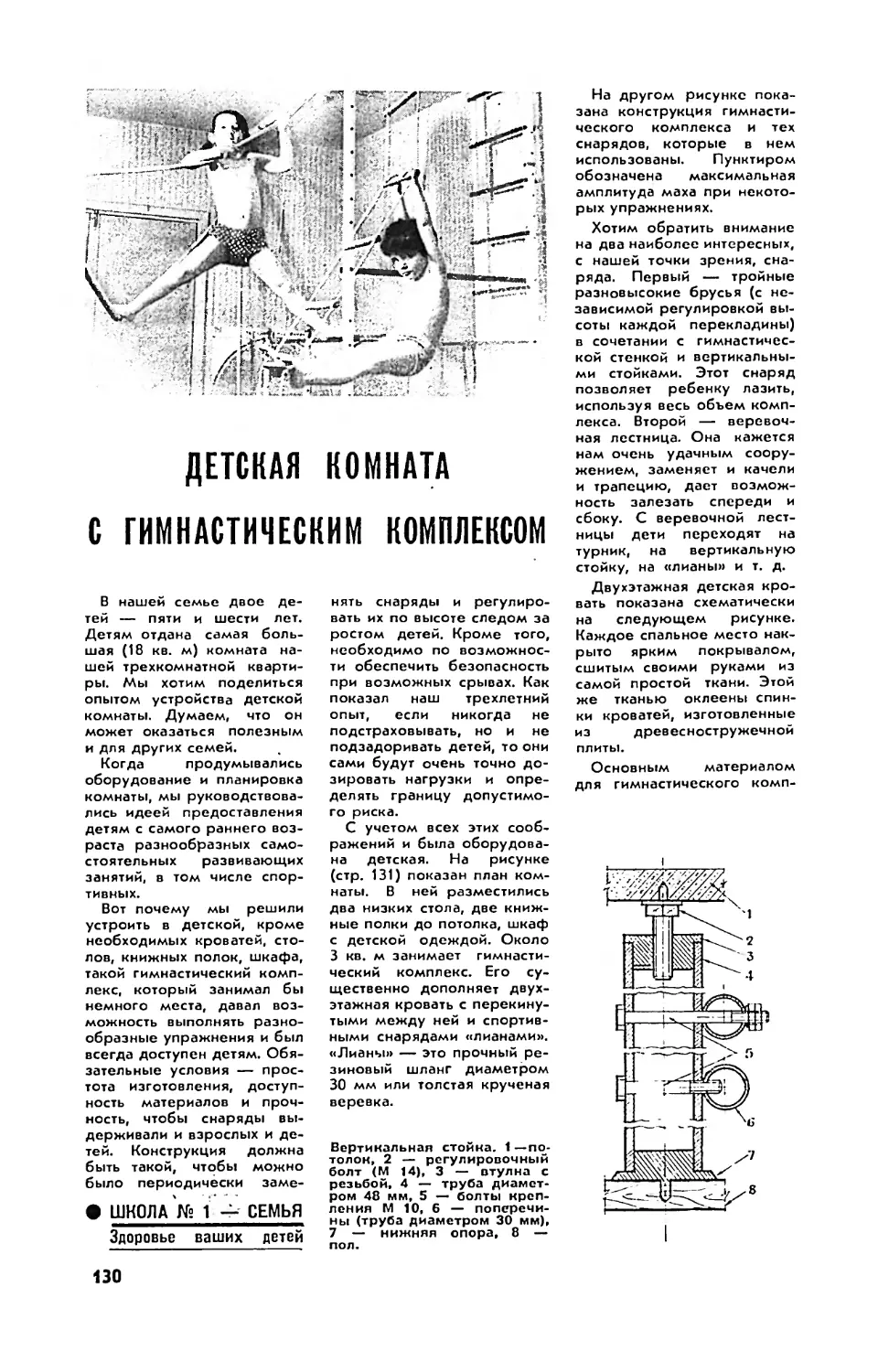 Л. МИНЦ — Детская комната с гимнастическим комплексом