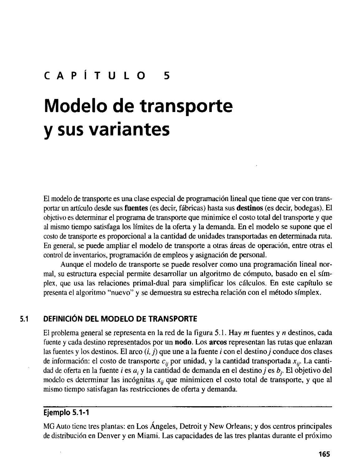 5. Modelo de transporte y sus variantes