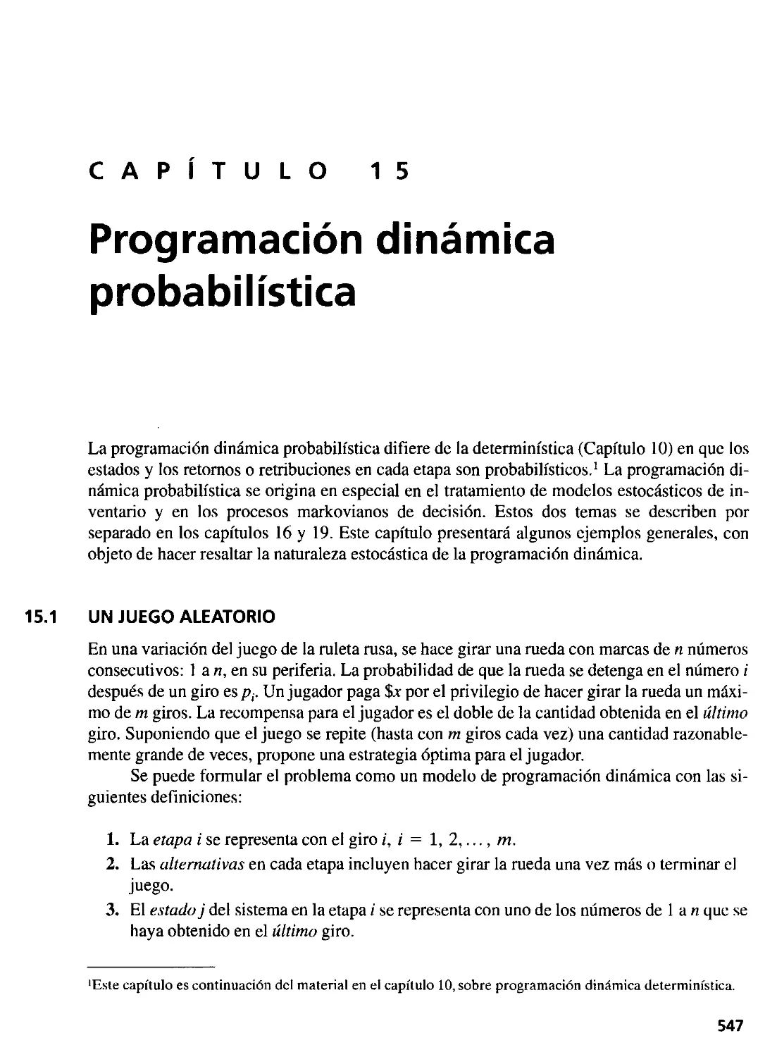 15. Programación dinámica probabilística