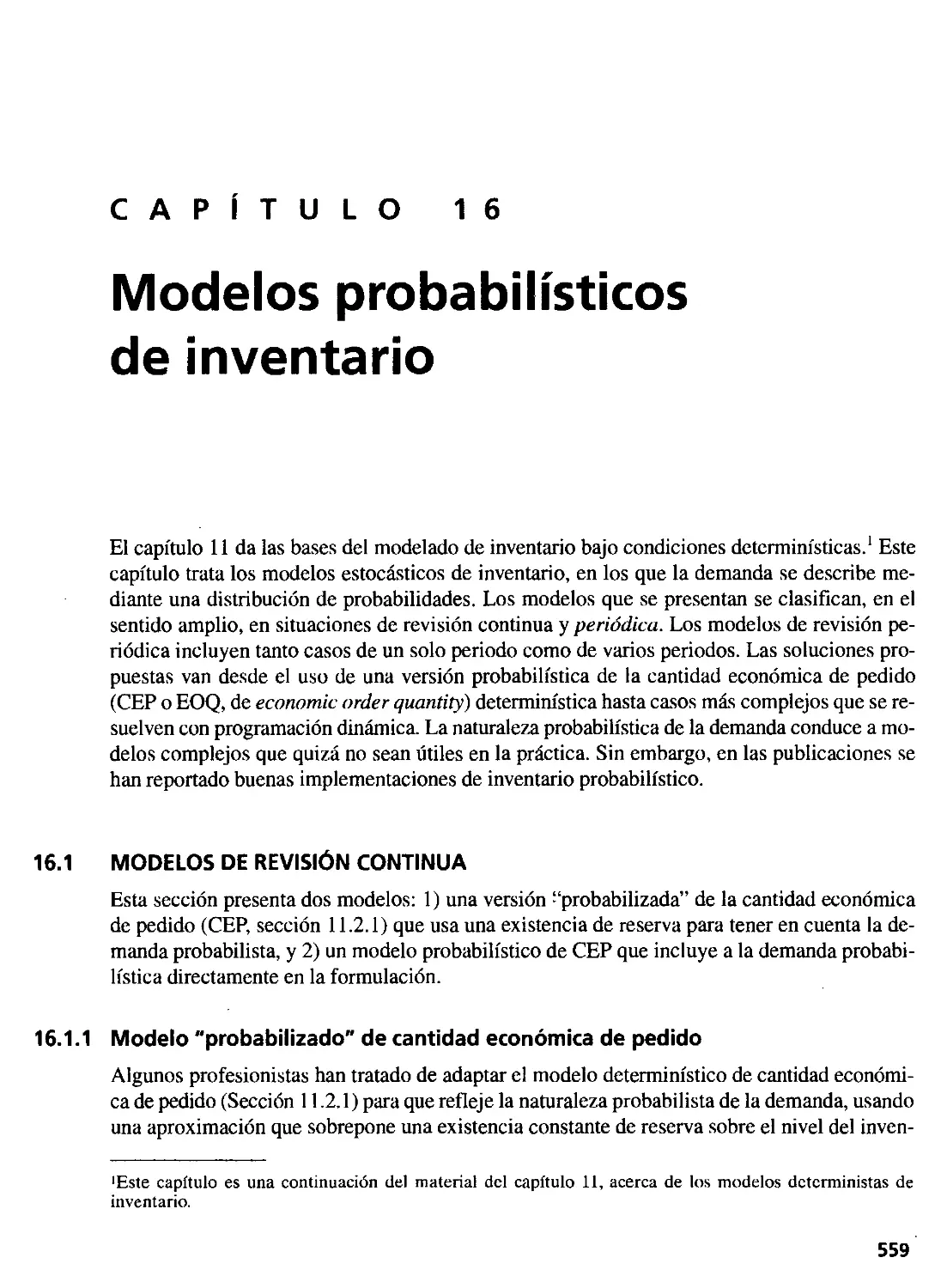 16. Modelos probabilísticos de inventario