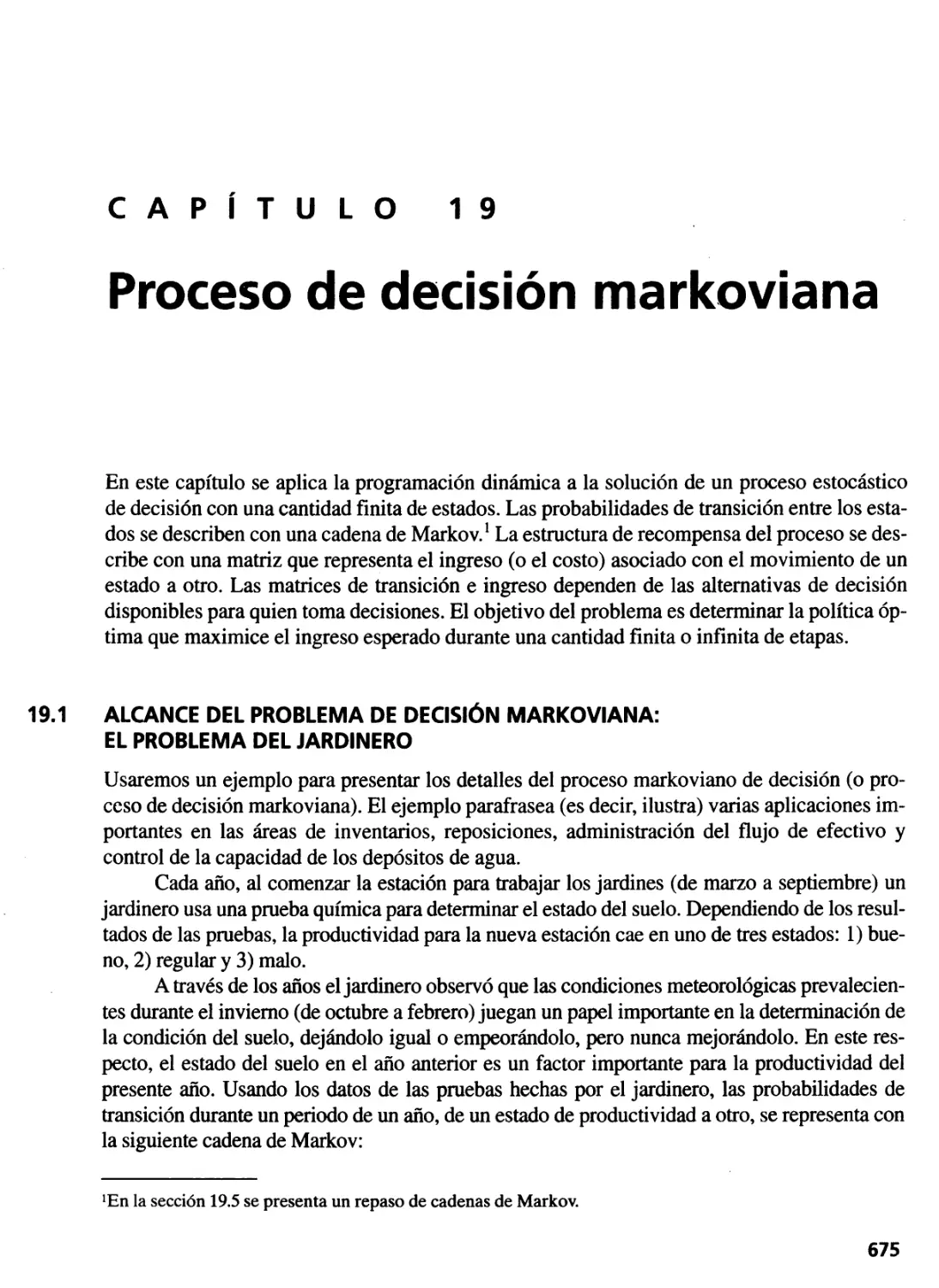 19. Proceso de decisión markoviana