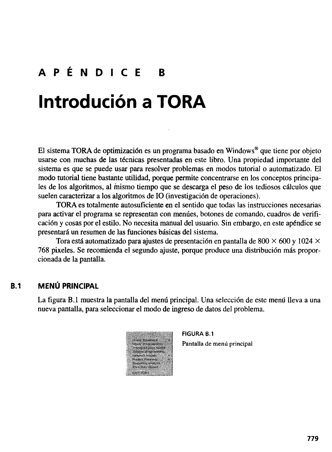 B. Introducción a TORA