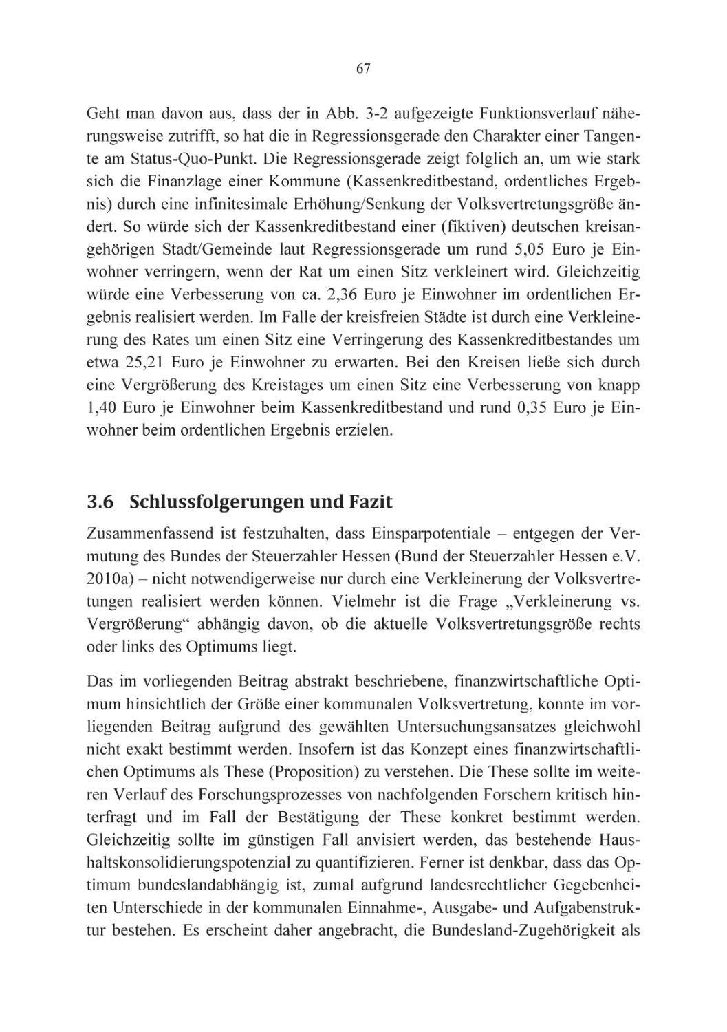 3.6 Schlussfolgerungen und Fazit