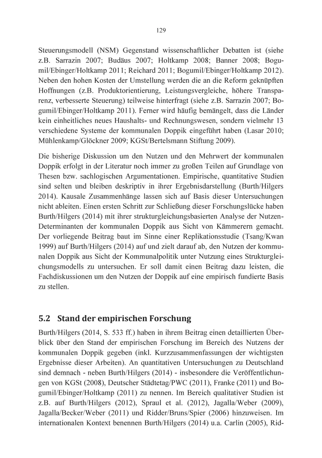 5.2 Stand der empirischen Forschung