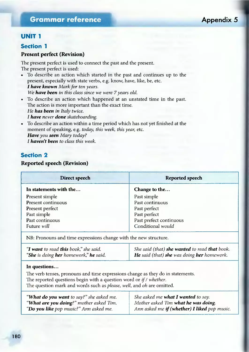 Appendix 5. Grammar reference