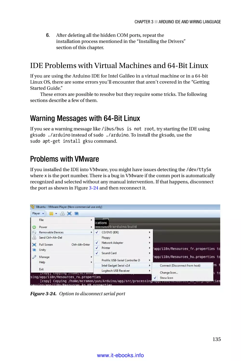IDE Problems with Virtual Machines and 64-Bit Linux
Warning Messages with 64-Bit Linux
Problems with VMware
