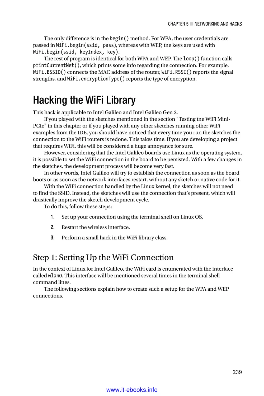 Hacking the WiFi Library
Step 1