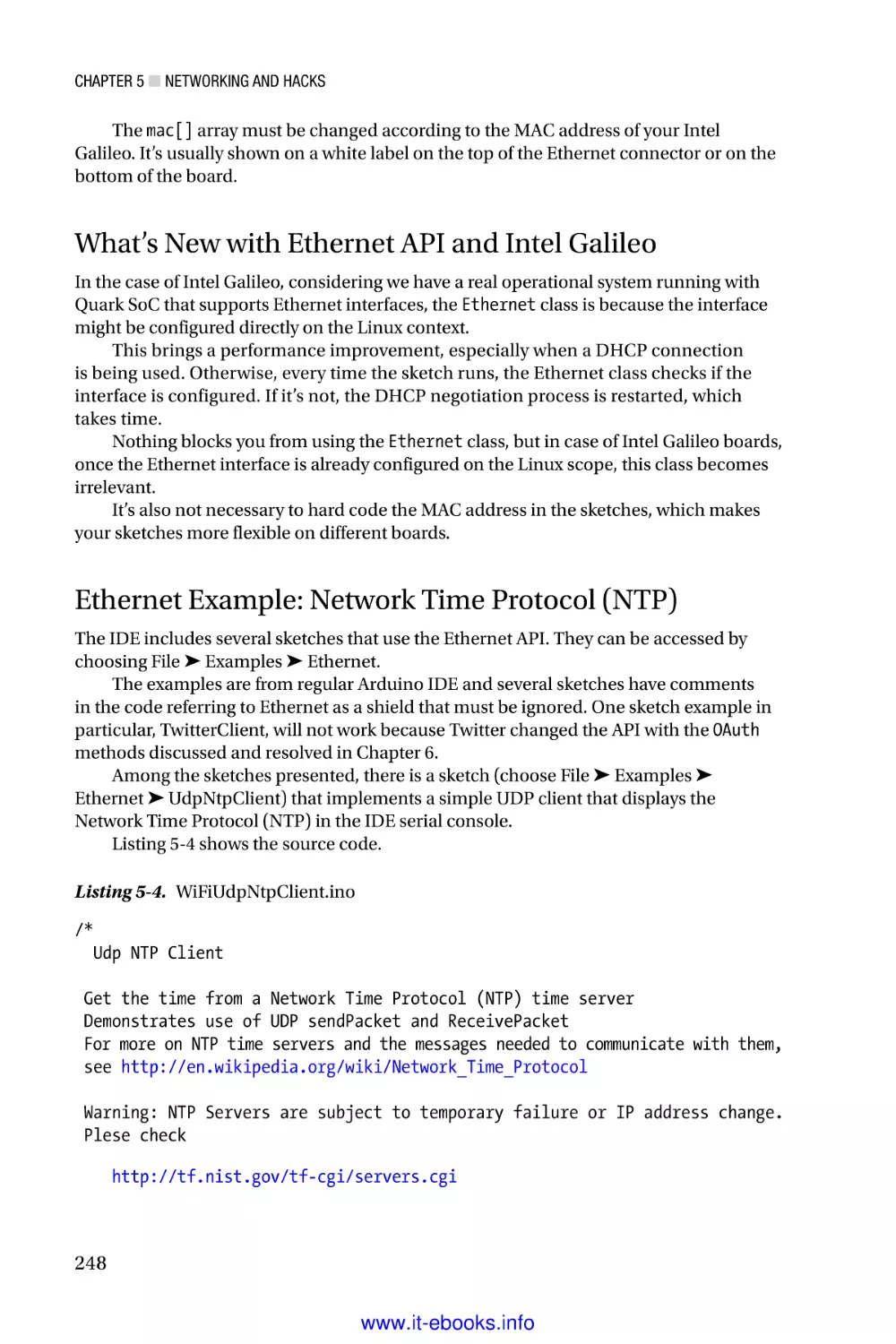 What’s New with Ethernet API and Intel Galileo
Ethernet Example