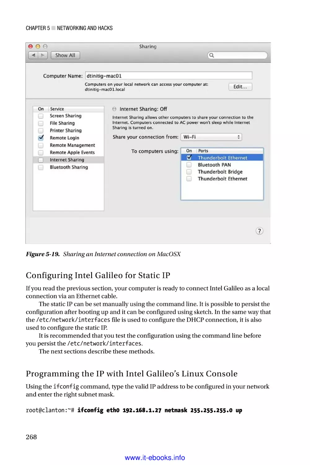 Configuring Intel Galileo for Static IP
Programming the IP with Intel Galileo’s Linux Console