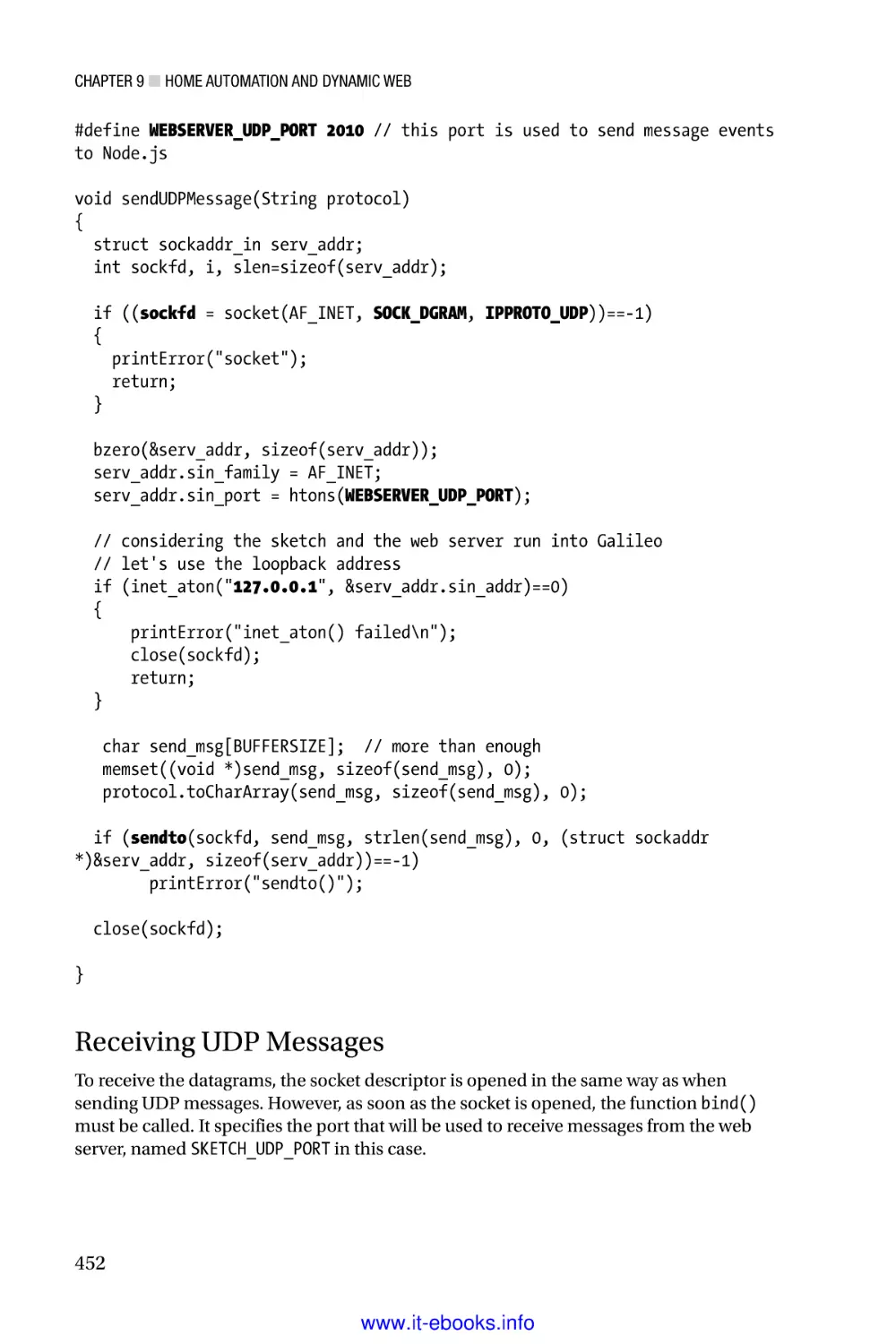 Receiving UDP Messages