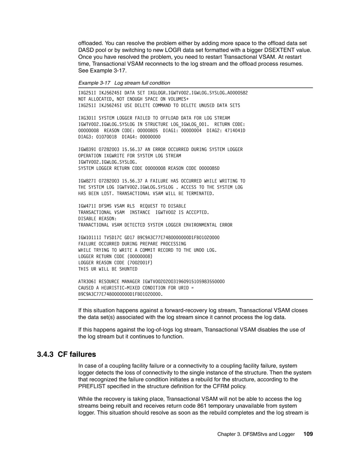 3.4.3 CF failures