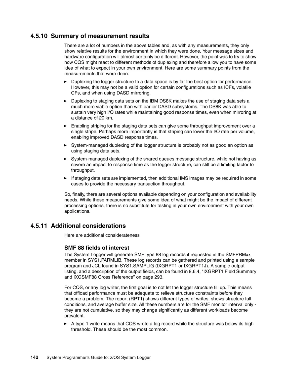 4.5.10 Summary of measurement results
4.5.11 Additional considerations