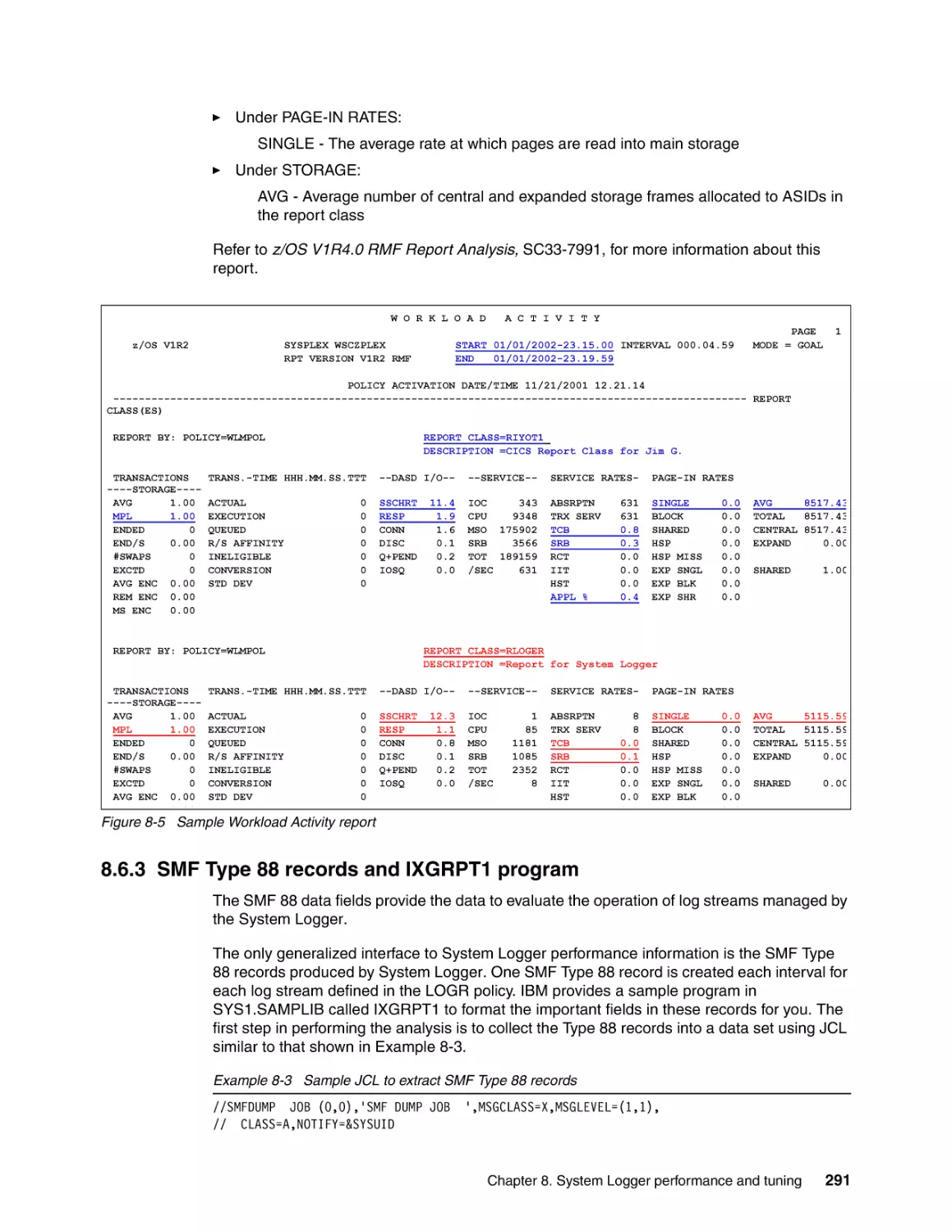 8.6.3 SMF Type 88 records and IXGRPT1 program