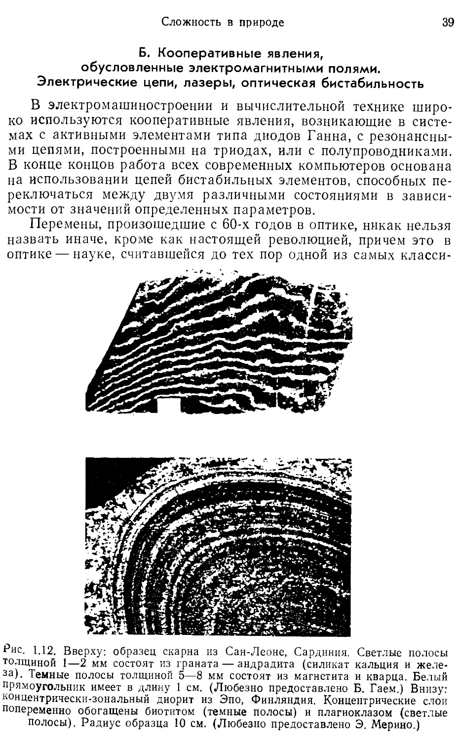 Б. Кооперативные явления, обусловленные электромагнитными полями. Электрические цепи, лазеры, оптическая бистабильность