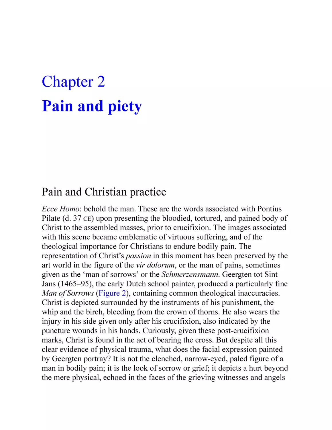 2 Pain and piety
Pain and Christian practice