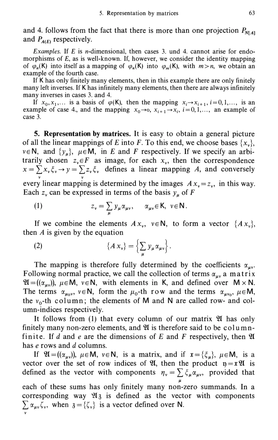 5. Representation by matrices