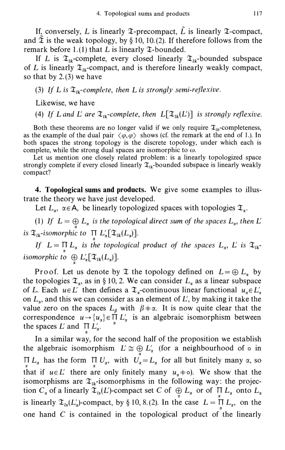 4. Topological sums and products