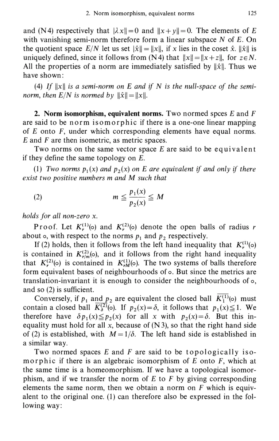 2. Norm isomorphism, equivalent norms